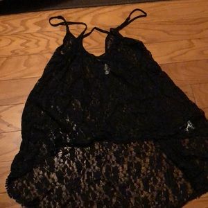 Black lace tank top